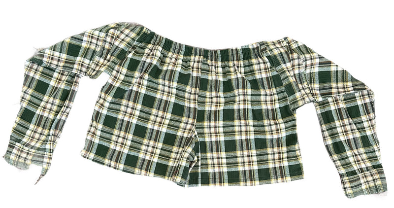 Flannel Revamp Short- Verde