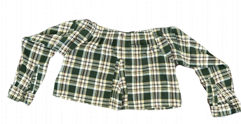 Flannel Revamp Short- Verde
