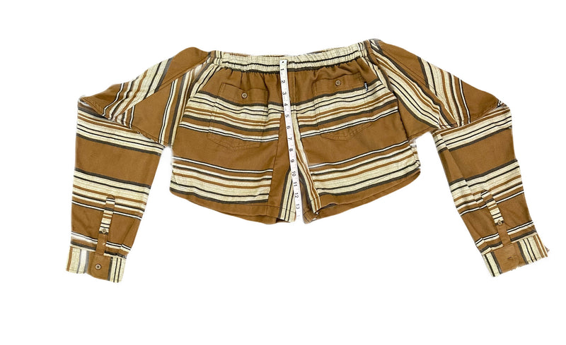 Flannel Revamp Short-Cafe