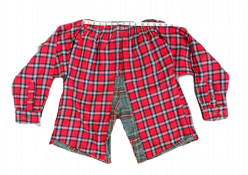 Flannel Revamp Short- Grunge