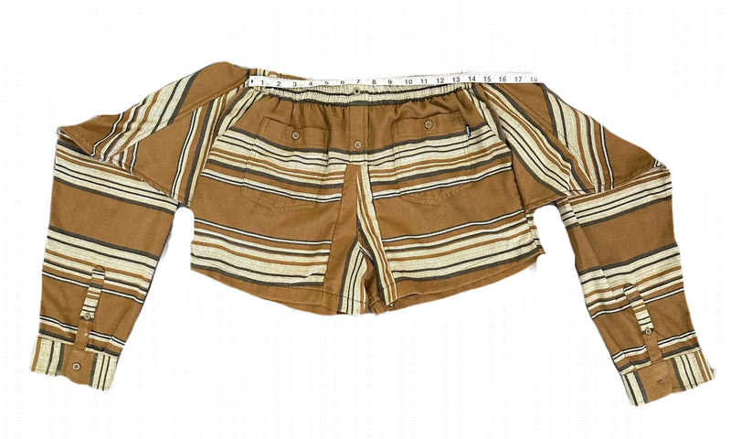 Flannel Revamp Short-Cafe