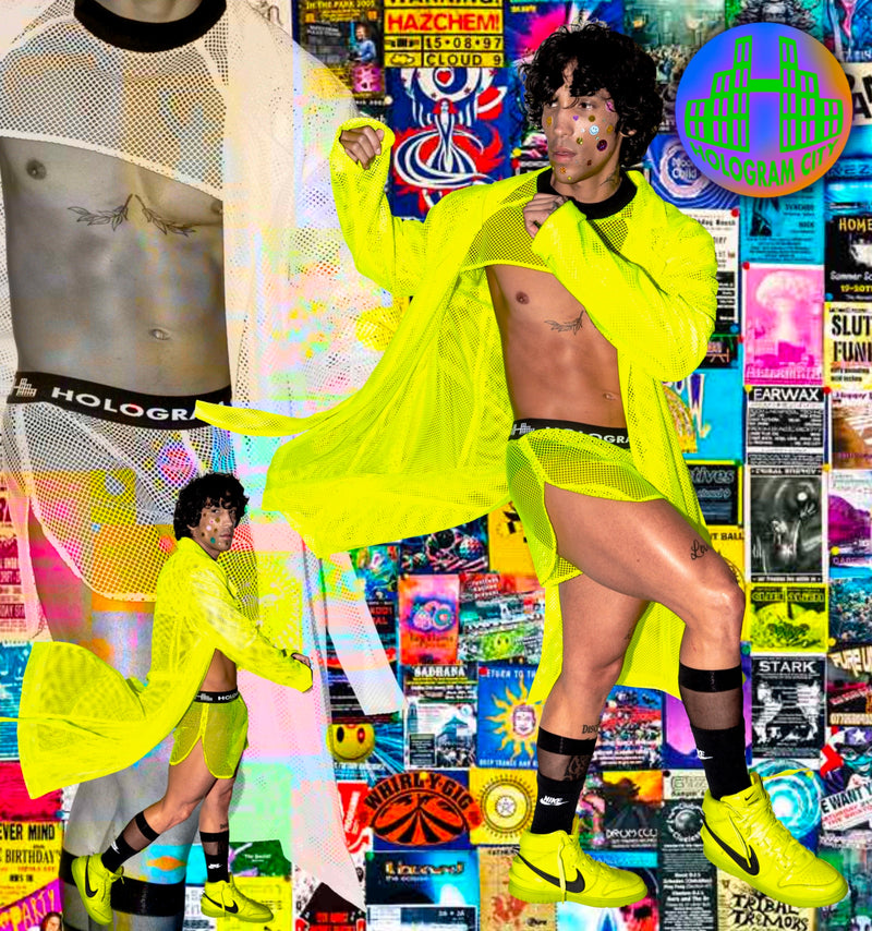 NEW BOOM SHORTS-NEON YELLOW