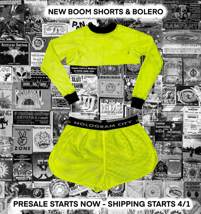 NEW BOOM SHORTS-NEON YELLOW
