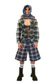 Flannel Corset- Hooded