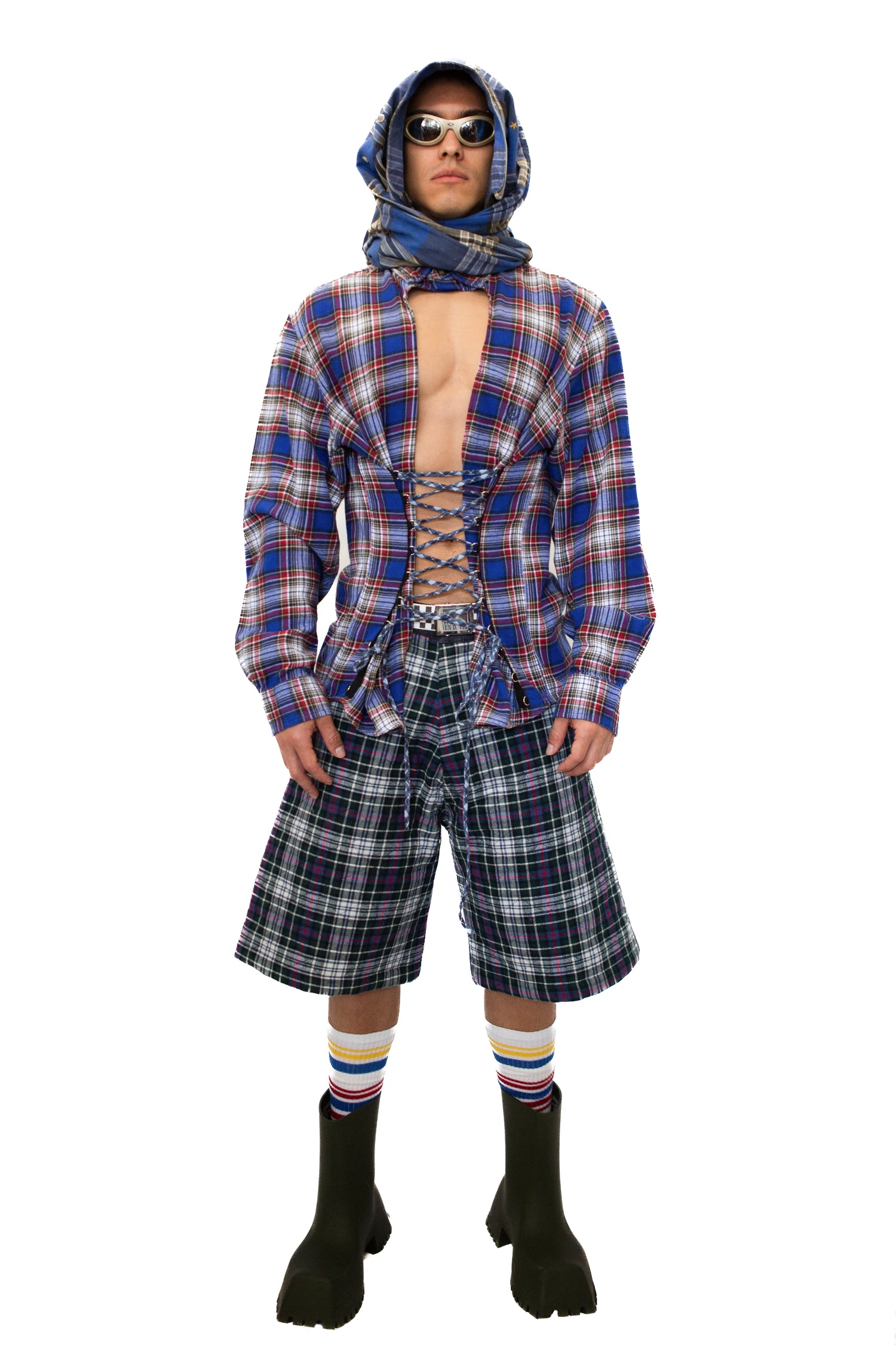 Flannel Corset-Grunge