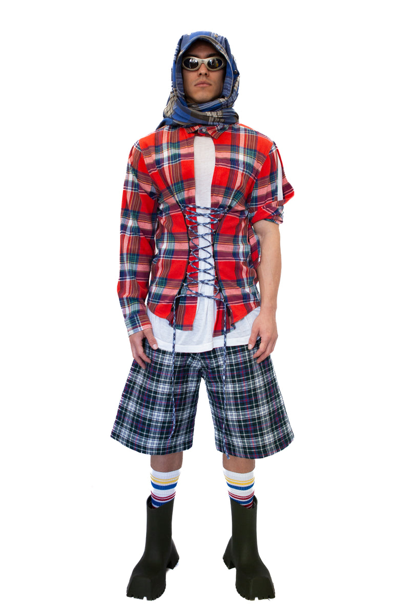 Flannel Corset- Rojo