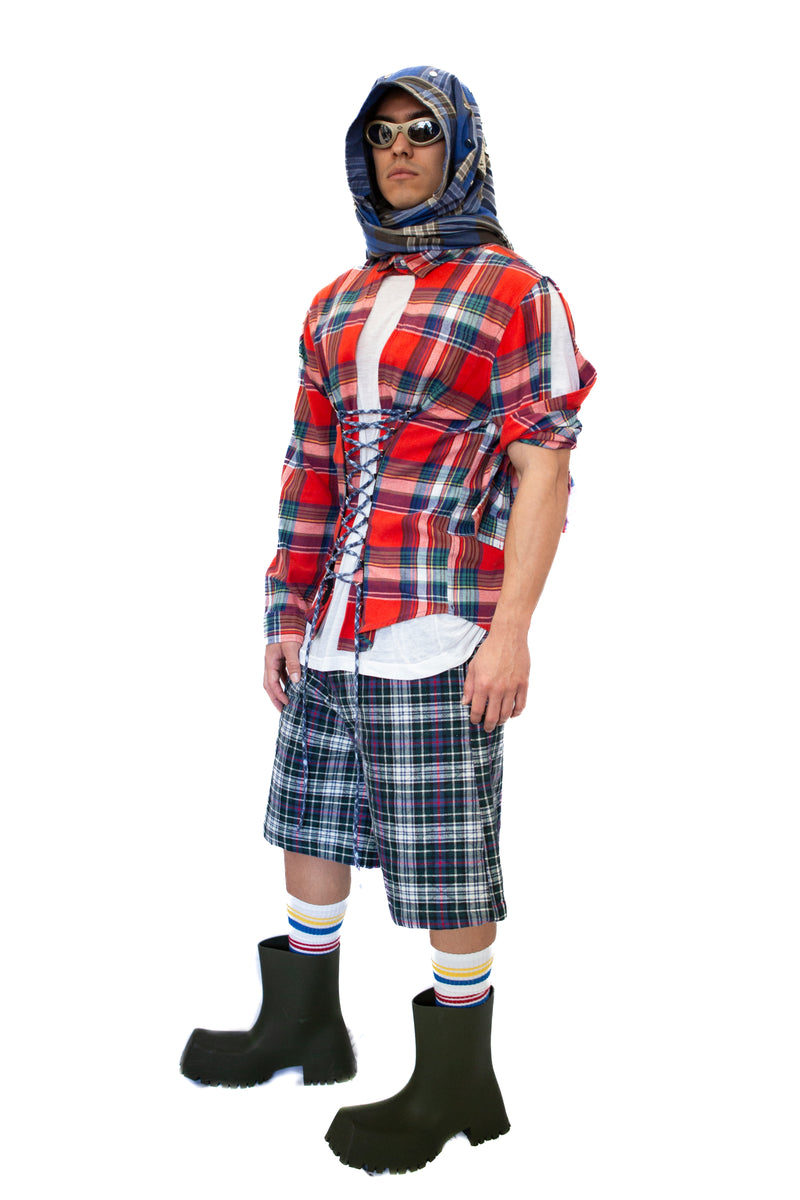 Flannel Corset- Rojo