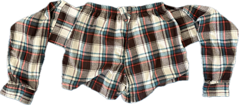 Flannel Revamp Short- Grungy