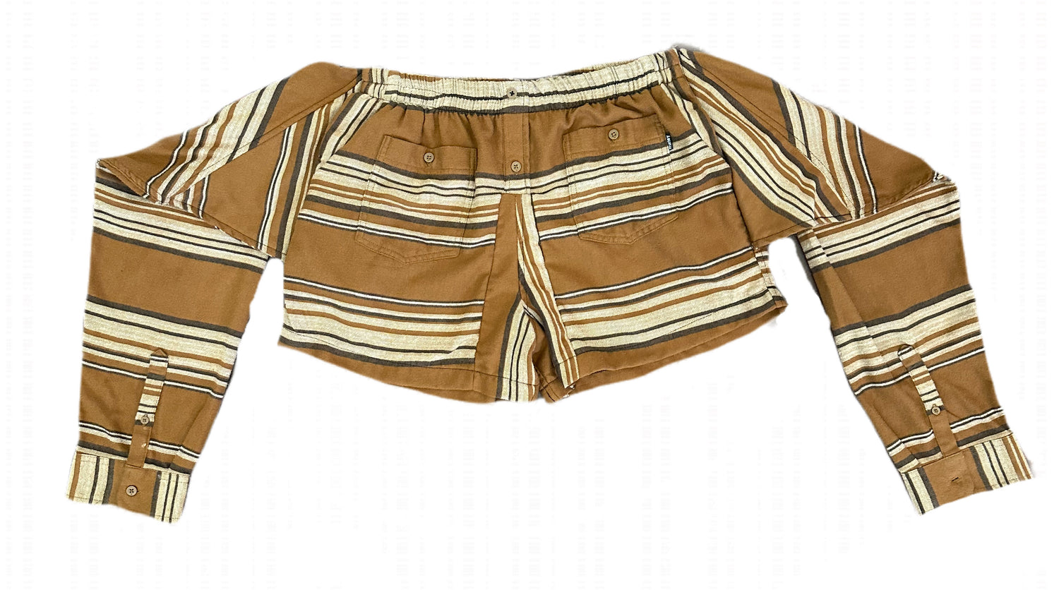 Flannel Revamp Short-Cafe