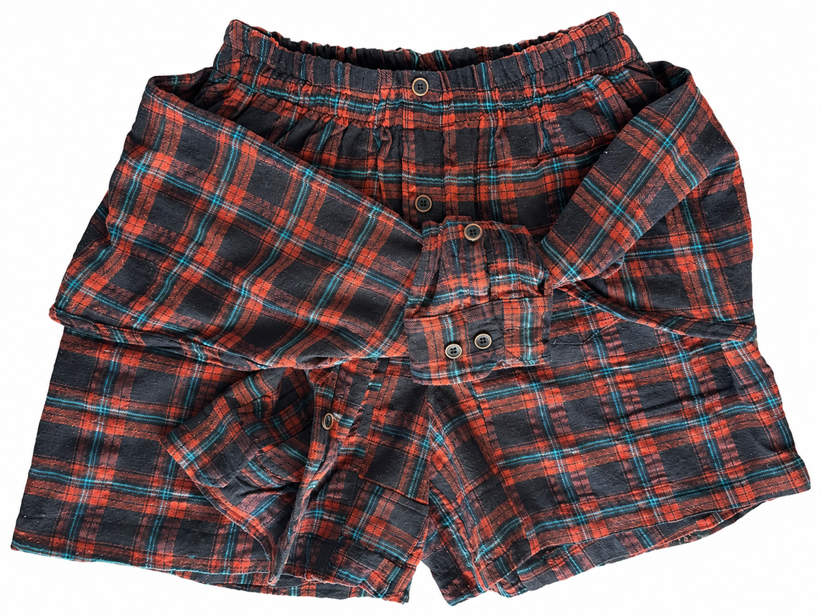 Flannel Revamp Short- Dark Rise
