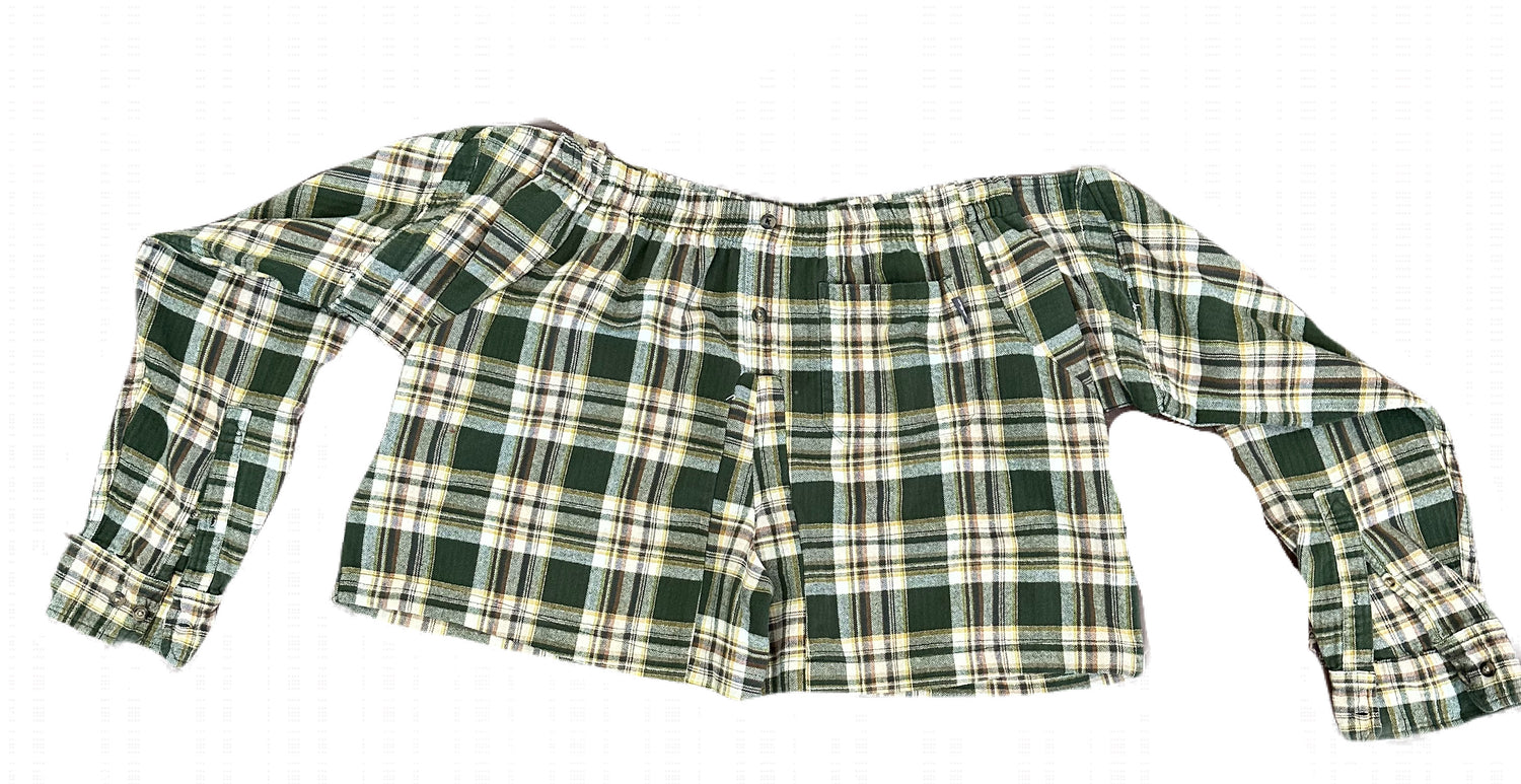 Flannel Revamp Short- Verde