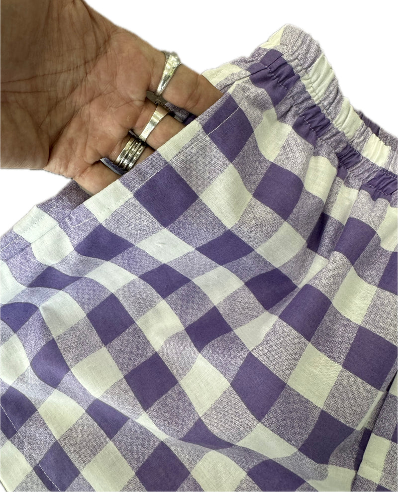 PICNIC SHORTS-PURPLE