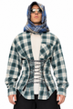 Flannel Corset- Turquoise