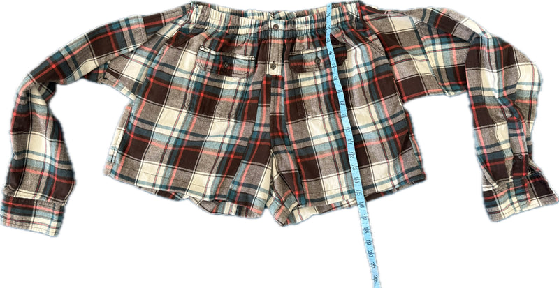 Flannel Revamp Short- Grungy