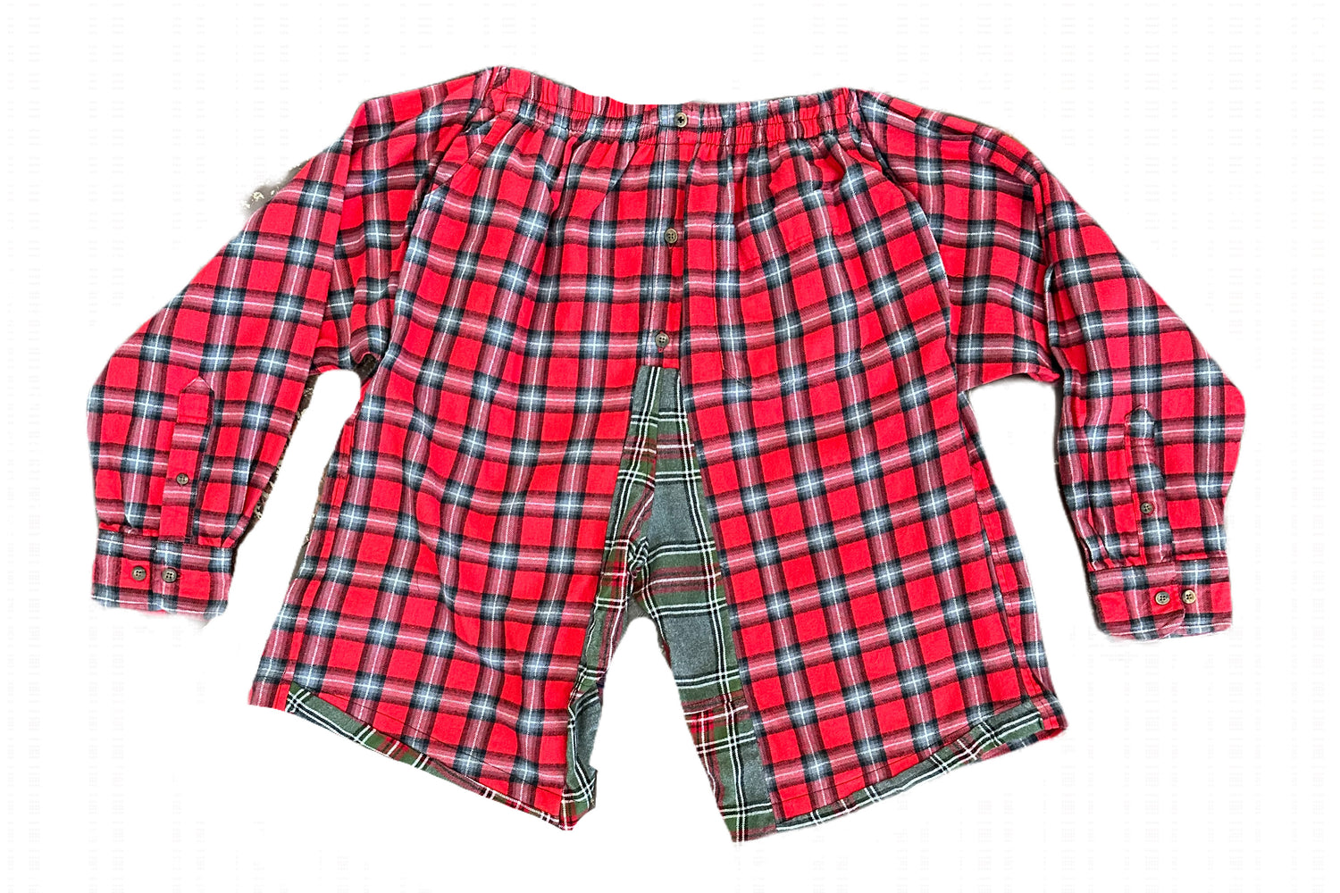 Flannel Revamp Short- Grunge