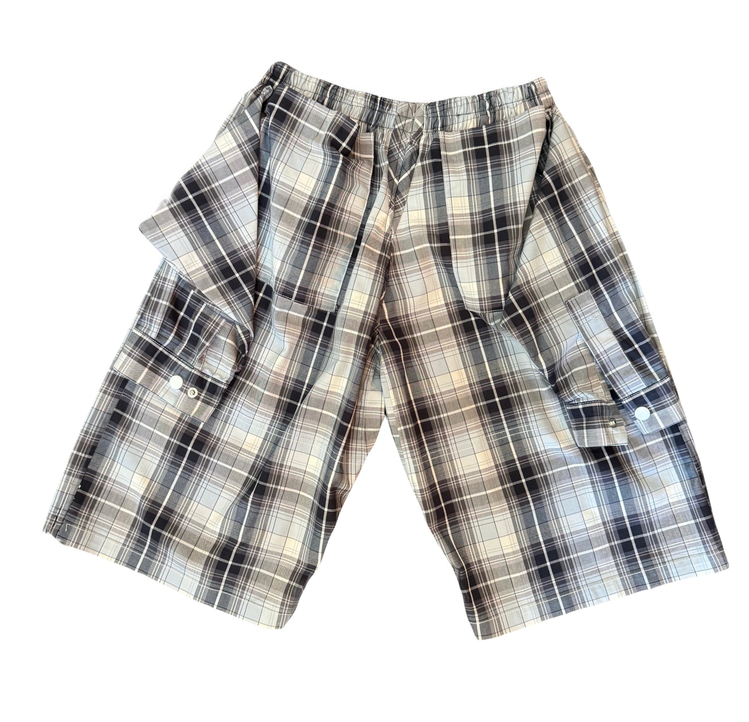 Flannel Revamp Short- Grey