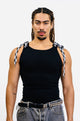 Laced up Tank-Black