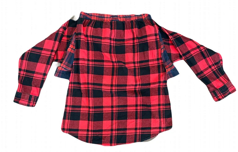 Flannel Revamp Short-Rojo