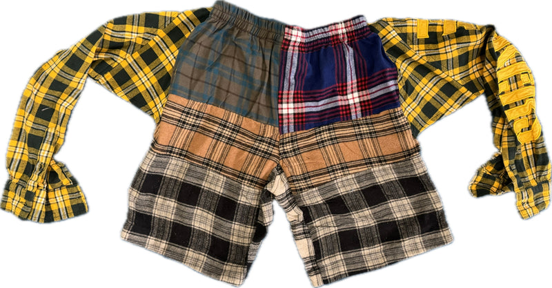 Flannel Revamp Short- Green B