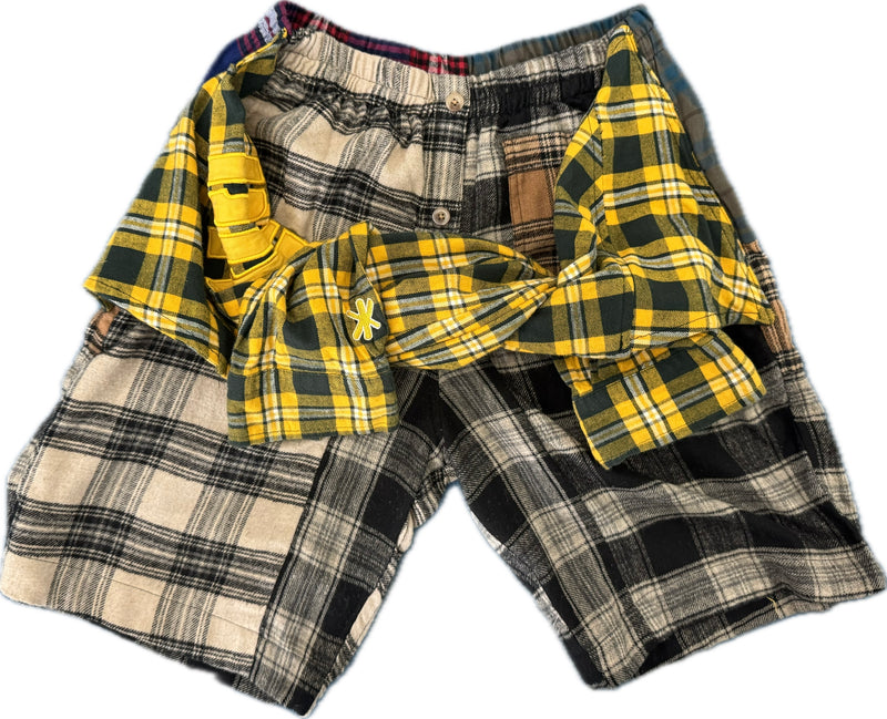 Flannel Revamp Short- Green B