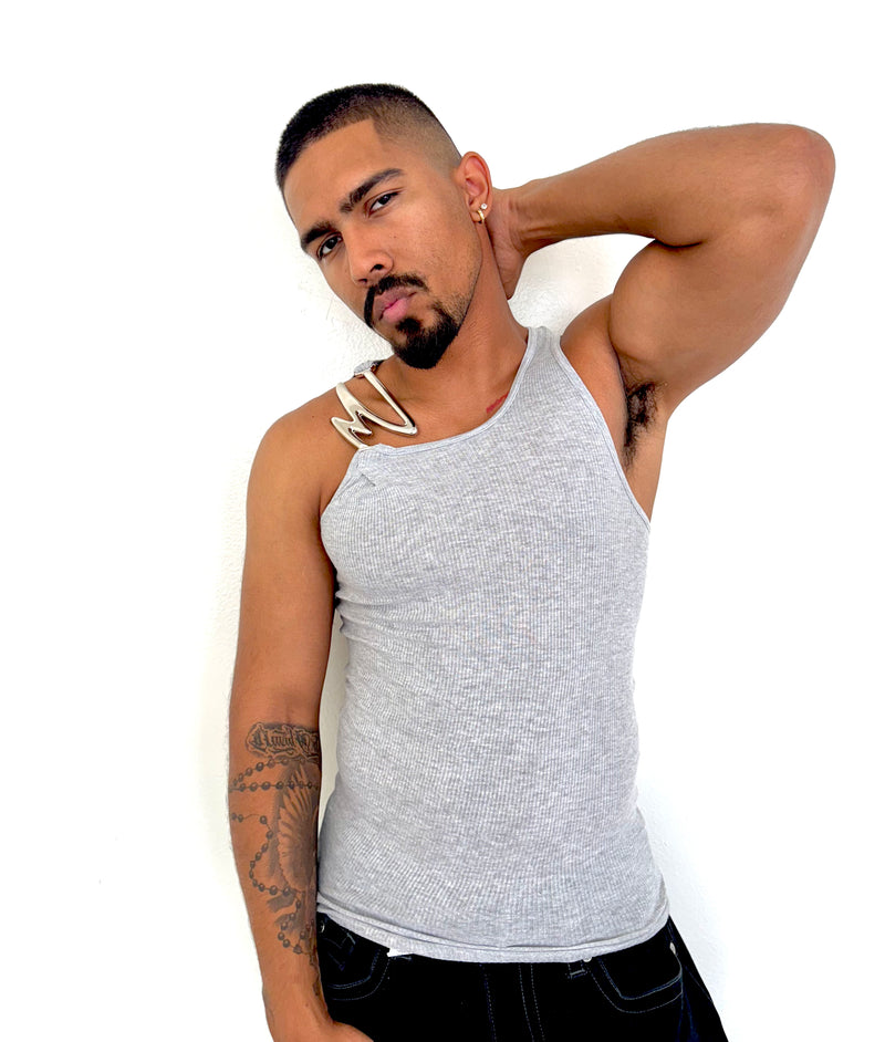 Signature Tank-Grey Silver