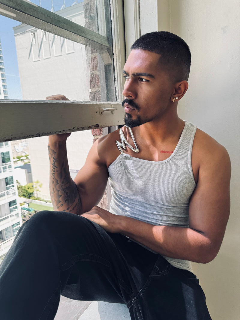 Signature Tank-Grey Silver