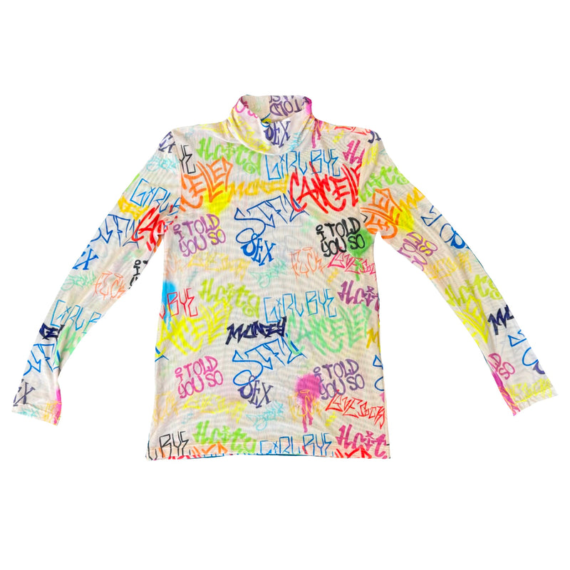 Graffiti Mock Neck