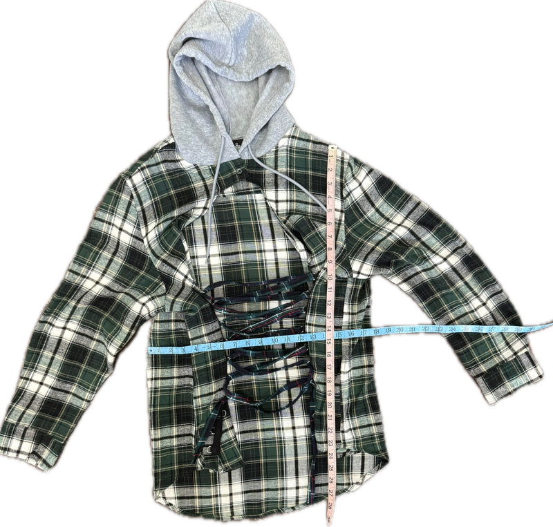 Flannel Corset- Hooded