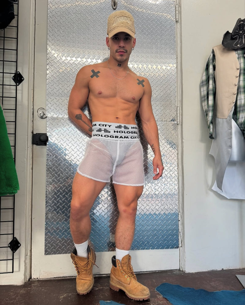 Triple Threat Shorts-White