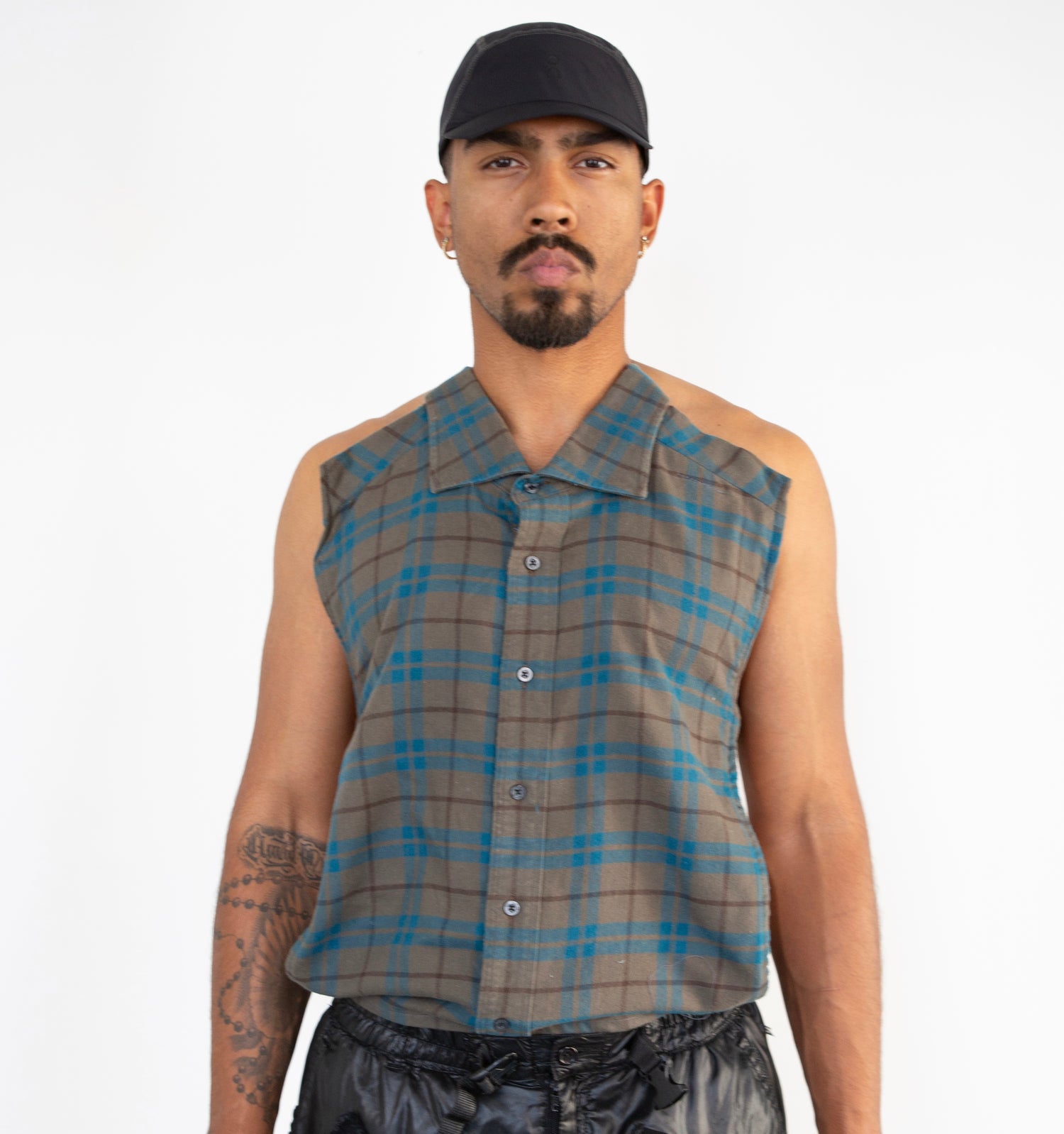 BackLess- Flannel Turq