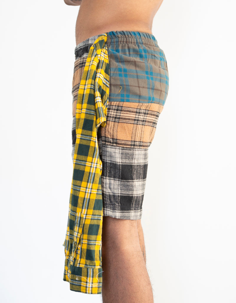 Flannel Revamp Short- Green B