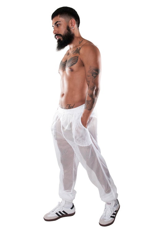 MESH PANT-WHITE