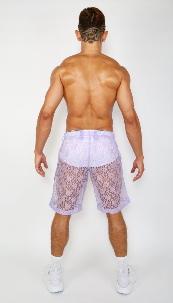 LACE ME UP SHORTS-PURPLE
