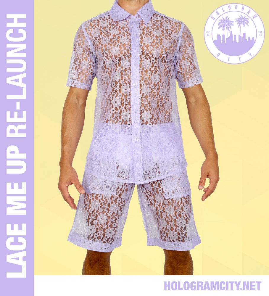 LACE ME UP SHIRT-PURPLE