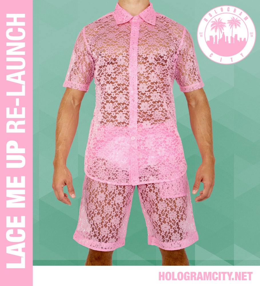 LACE ME UP SHIRT-PINK